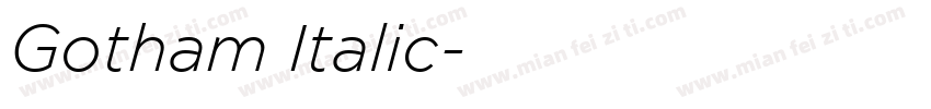 Gotham Italic字体转换